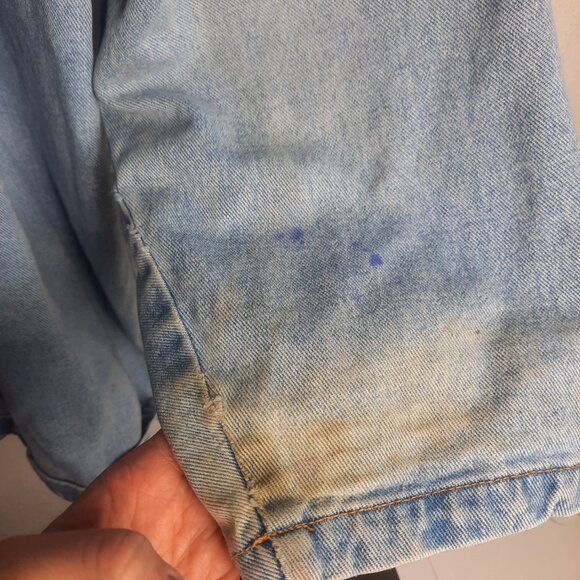 VTG Sostanza Jacket Mens Large Blue Denim Workwear Button Pockets Cotton Rancher - Picture 7 of 7